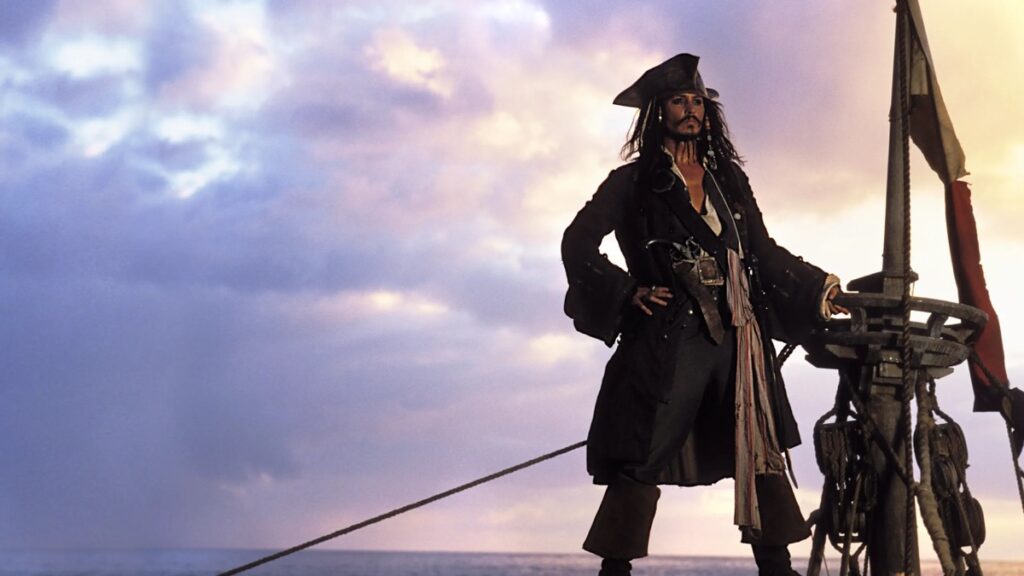 Jack Sparrow in Pirates of the Caribbean