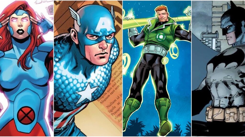 Marvel and DC superheroes