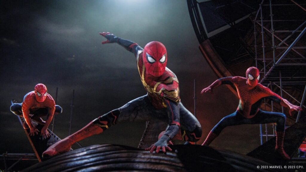 The three Spider-Men in No Way Home
