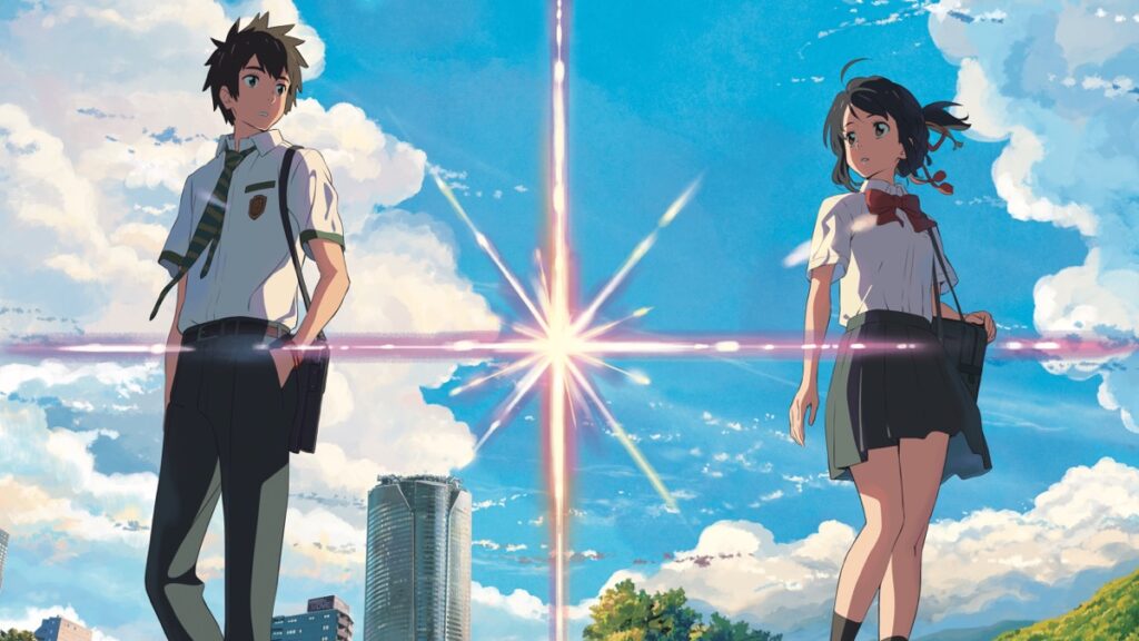 A scene from the anime film Your Name