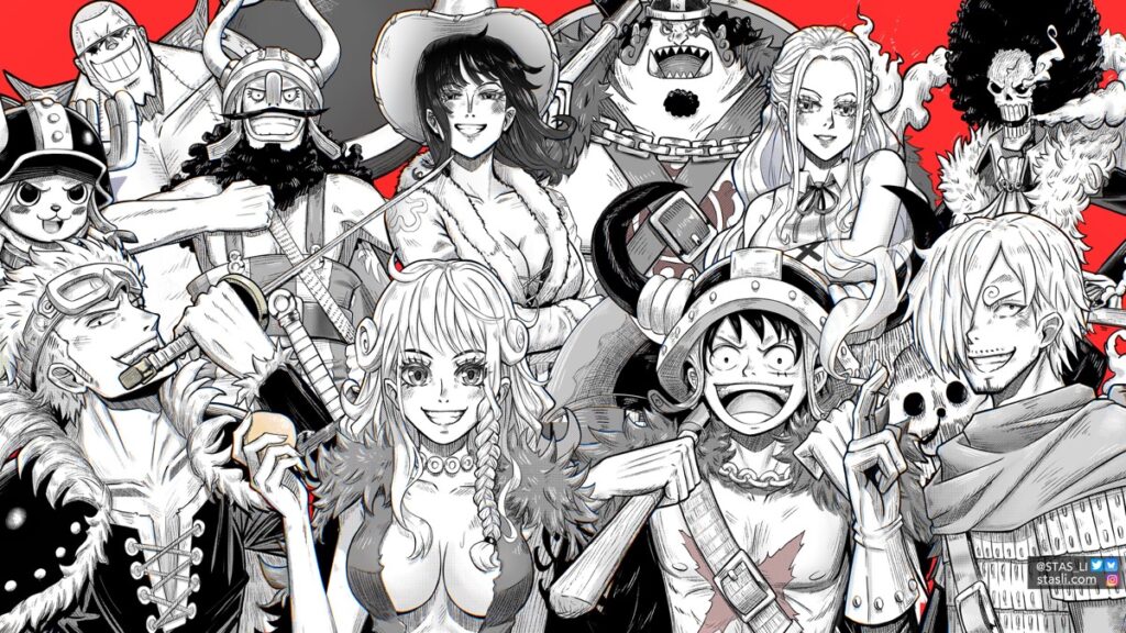 The Straw Hat Pirates from One Piece