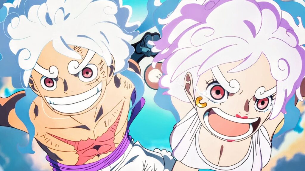 Luffy in Gear 5 form from One Piece